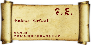 Hudecz Rafael névjegykártya